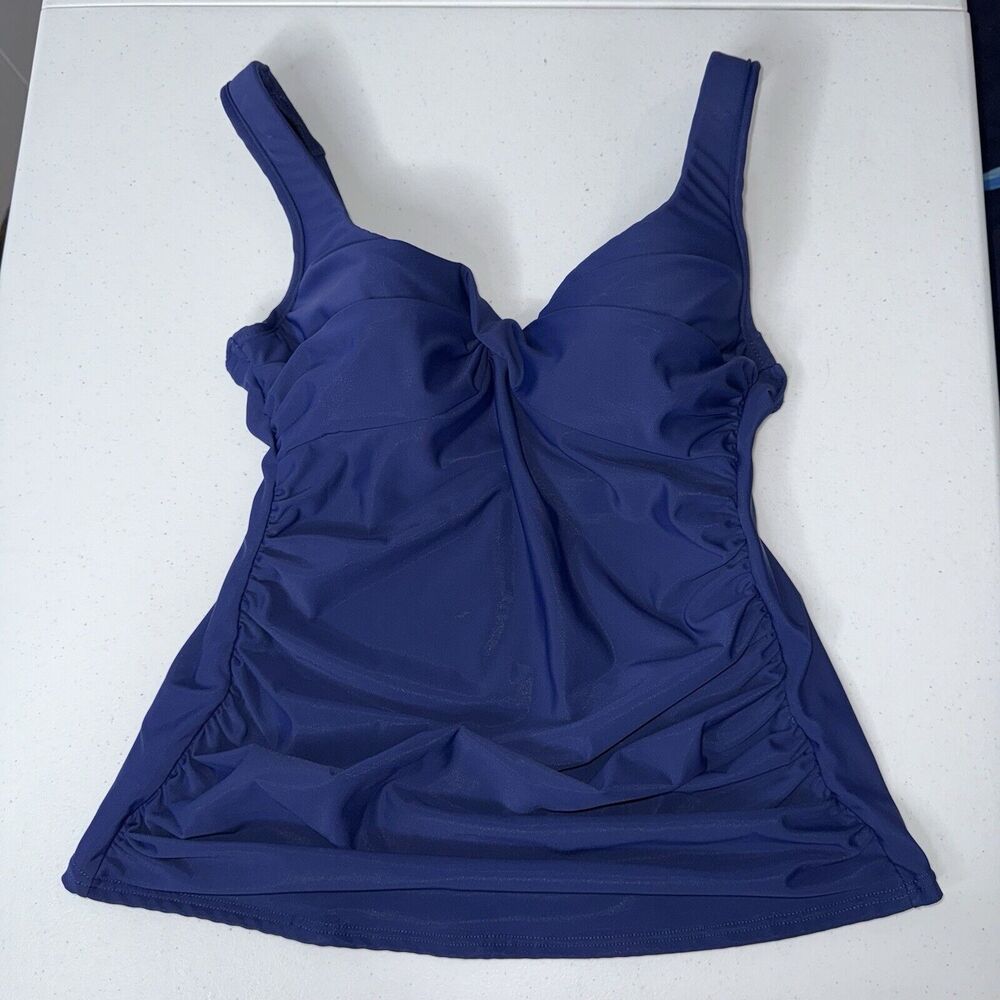 Talbots Women’s Swim Tank Top Navy Blue Underwire Size 6